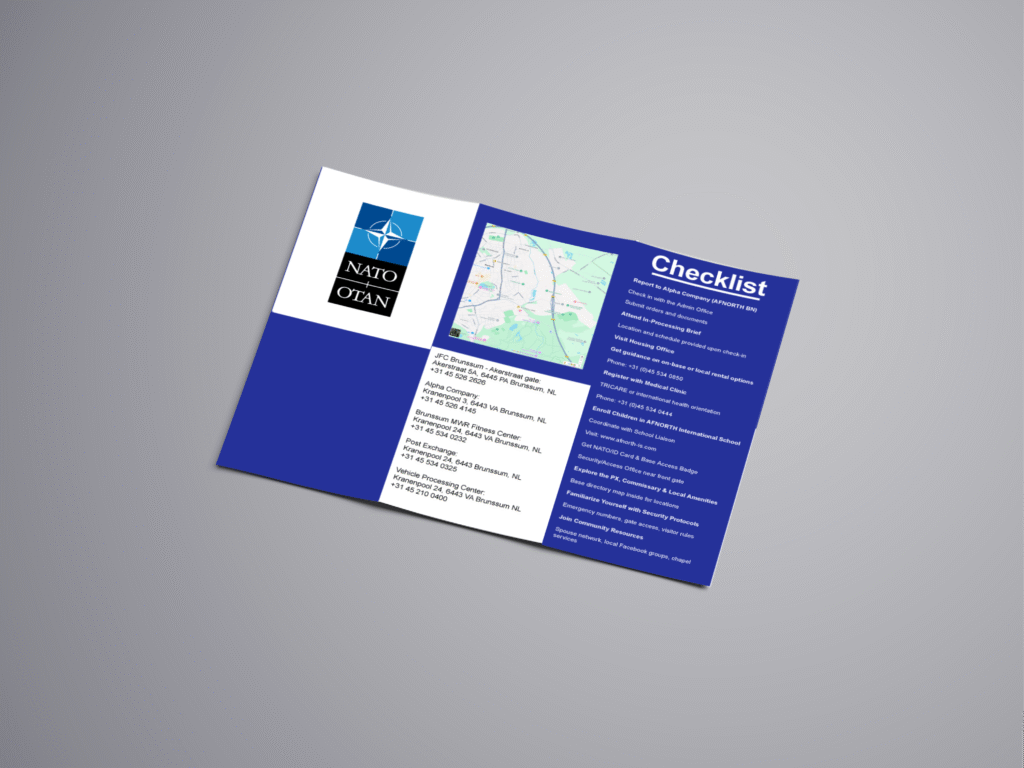 nato tri fold brochure mockup front